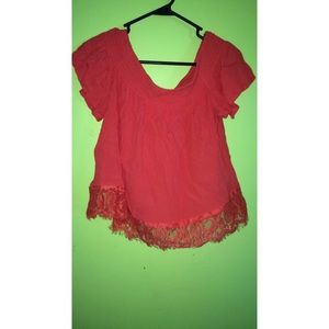 F21 off the shoulder shirt